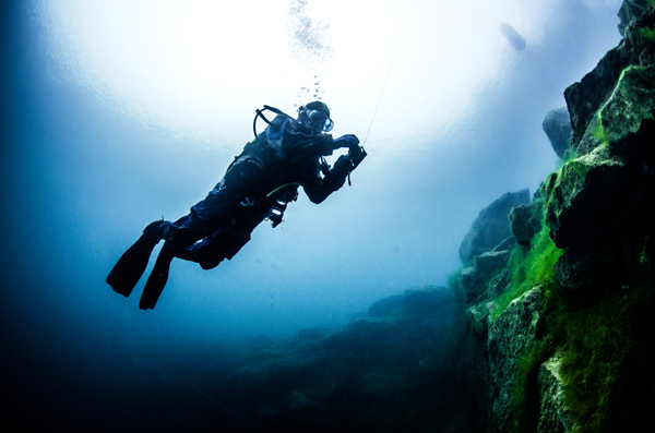 Diver Ascending on the Wall